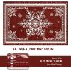 imageASPMIZ Christmas Area Rug 3x5 Snowflake Entryway Rug Non Slip Washable Rugs Low Pile Floor Mat Soft Faux Wool Rugs for Living Room Bedroom Kitchen Holiday Christmas Decorations RedRed