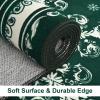 imageASPMIZ Christmas Area Rug 3x5 Snowflake Entryway Rug Non Slip Washable Rugs Low Pile Floor Mat Soft Faux Wool Rugs for Living Room Bedroom Kitchen Holiday Christmas Decorations RedGreen