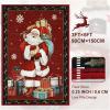imageASPMIZ Christmas Area Rug 5x7 Santa Claus Living Room Rug Washable Rugs Non Slip for Bedroom Low Pile Faux Wool Soft Rugs for Dining Room Home Office Holiday Christmas Decorations RedRed