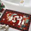 imageASPMIZ Christmas Area Rug 5x7 Santa Claus Living Room Rug Washable Rugs Non Slip for Bedroom Low Pile Faux Wool Soft Rugs for Dining Room Home Office Holiday Christmas Decorations RedRed