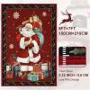 imageASPMIZ Christmas Area Rug 5x7 Santa Claus Living Room Rug Washable Rugs Non Slip for Bedroom Low Pile Faux Wool Soft Rugs for Dining Room Home Office Holiday Christmas Decorations RedRed