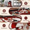 imageASPMIZ Christmas Area Rug 5x7 Santa Claus Living Room Rug Washable Rugs Non Slip for Bedroom Low Pile Faux Wool Soft Rugs for Dining Room Home Office Holiday Christmas Decorations RedRed