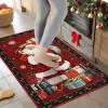 imageASPMIZ Christmas Area Rug 5x7 Santa Claus Living Room Rug Washable Rugs Non Slip for Bedroom Low Pile Faux Wool Soft Rugs for Dining Room Home Office Holiday Christmas Decorations RedRed