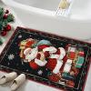 imageASPMIZ Christmas Area Rug 5x7 Santa Claus Living Room Rug Washable Rugs Non Slip for Bedroom Low Pile Faux Wool Soft Rugs for Dining Room Home Office Holiday Christmas Decorations RedBlack