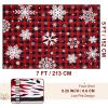 imageASPMIZ Christmas Area Rug 5x7 Snowflake Rugs for Living Room Red Buffalo Plaid Rugs for Bedroom Washable Rug Non Slip Low Pile Carpet for Dinning Room Nursery Checkered Christmas Decoration RedRed
