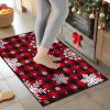 imageASPMIZ Christmas Area Rug 5x7 Snowflake Rugs for Living Room Red Buffalo Plaid Rugs for Bedroom Washable Rug Non Slip Low Pile Carpet for Dinning Room Nursery Checkered Christmas Decoration RedRed