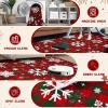 imageASPMIZ Christmas Area Rug 5x7 Snowflake Rugs for Living Room Red Buffalo Plaid Rugs for Bedroom Washable Rug Non Slip Low Pile Carpet for Dinning Room Nursery Checkered Christmas Decoration RedRed and Green