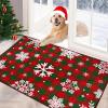 imageASPMIZ Christmas Area Rug 5x7 Snowflake Rugs for Living Room Red Buffalo Plaid Rugs for Bedroom Washable Rug Non Slip Low Pile Carpet for Dinning Room Nursery Checkered Christmas Decoration RedRed and Green