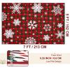 imageASPMIZ Christmas Area Rug 5x7 Snowflake Rugs for Living Room Red Buffalo Plaid Rugs for Bedroom Washable Rug Non Slip Low Pile Carpet for Dinning Room Nursery Checkered Christmas Decoration RedRed and Green