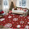 imageASPMIZ Christmas Area Rug 5x7 Snowflake Rugs for Living Room Red Buffalo Plaid Rugs for Bedroom Washable Rug Non Slip Low Pile Carpet for Dinning Room Nursery Checkered Christmas Decoration RedRed and Green
