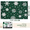imageASPMIZ Christmas Area Rug 5x7 Snowflake Rugs for Living Room Red Buffalo Plaid Rugs for Bedroom Washable Rug Non Slip Low Pile Carpet for Dinning Room Nursery Checkered Christmas Decoration RedGreen