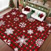 imageASPMIZ Christmas Area Rug 5x7 Snowflake Rugs for Living Room Red Buffalo Plaid Rugs for Bedroom Washable Rug Non Slip Low Pile Carpet for Dinning Room Nursery Checkered Christmas Decoration RedRed and Green