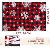 imageASPMIZ Christmas Area Rug 5x7 Snowflake Rugs for Living Room Red Buffalo Plaid Rugs for Bedroom Washable Rug Non Slip Low Pile Carpet for Dinning Room Nursery Checkered Christmas Decoration RedRed