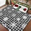 imageASPMIZ Christmas Area Rug 5x7 Snowflake Rugs for Living Room Red Buffalo Plaid Rugs for Bedroom Washable Rug Non Slip Low Pile Carpet for Dinning Room Nursery Checkered Christmas Decoration RedGrey