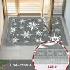 imageASPMIZ Christmas Area Rugs 8x10 Living Room Rug Snowflake Rugs for Bedroom Red Washable Rug Low Pile Winter Non Slip Carpet Soft Faux Wool Throw Carpet for Entryway Office Nursery RedGrey