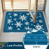 imageASPMIZ Christmas Area Rugs 8x10 Living Room Rug Snowflake Rugs for Bedroom Red Washable Rug Low Pile Winter Non Slip Carpet Soft Faux Wool Throw Carpet for Entryway Office Nursery RedBlue
