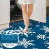 imageASPMIZ Christmas Area Rugs 8x10 Living Room Rug Snowflake Rugs for Bedroom Red Washable Rug Low Pile Winter Non Slip Carpet Soft Faux Wool Throw Carpet for Entryway Office Nursery RedBlue