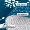 imageASPMIZ Christmas Area Rugs 8x10 Living Room Rug Snowflake Rugs for Bedroom Red Washable Rug Low Pile Winter Non Slip Carpet Soft Faux Wool Throw Carpet for Entryway Office Nursery RedBlue