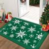 imageASPMIZ Christmas Area Rugs 8x10 Living Room Rug Snowflake Rugs for Bedroom Red Washable Rug Low Pile Winter Non Slip Carpet Soft Faux Wool Throw Carpet for Entryway Office Nursery RedGreen