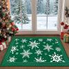 imageASPMIZ Christmas Area Rugs 8x10 Living Room Rug Snowflake Rugs for Bedroom Red Washable Rug Low Pile Winter Non Slip Carpet Soft Faux Wool Throw Carpet for Entryway Office Nursery RedGreen