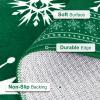imageASPMIZ Christmas Area Rugs 8x10 Living Room Rug Snowflake Rugs for Bedroom Red Washable Rug Low Pile Winter Non Slip Carpet Soft Faux Wool Throw Carpet for Entryway Office Nursery RedGreen
