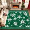 imageASPMIZ Christmas Area Rugs 8x10 Living Room Rug Snowflake Rugs for Bedroom Red Washable Rug Low Pile Winter Non Slip Carpet Soft Faux Wool Throw Carpet for Entryway Office Nursery RedGreen