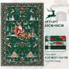 imageASPMIZ Christmas Santa Claus Area Rug 3x5 Washable Non Slip Red Living Room Rugs Low Pile Soft Faux Wool Large Entryway Rug Indoor Winter Floor Carpet for Bedroom Dining Room Christmas DecorationsGreen