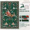 imageASPMIZ Christmas Santa Claus Area Rug 3x5 Washable Non Slip Red Living Room Rugs Low Pile Soft Faux Wool Large Entryway Rug Indoor Winter Floor Carpet for Bedroom Dining Room Christmas DecorationsGreen