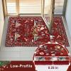 imageASPMIZ Christmas Santa Claus Area Rug 3x5 Washable Non Slip Red Living Room Rugs Low Pile Soft Faux Wool Large Entryway Rug Indoor Winter Floor Carpet for Bedroom Dining Room Christmas DecorationsRed