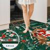 imageASPMIZ Christmas Santa Claus Area Rug 3x5 Washable Non Slip Red Living Room Rugs Low Pile Soft Faux Wool Large Entryway Rug Indoor Winter Floor Carpet for Bedroom Dining Room Christmas DecorationsGreen