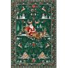 imageASPMIZ Christmas Santa Claus Area Rug 3x5 Washable Non Slip Red Living Room Rugs Low Pile Soft Faux Wool Large Entryway Rug Indoor Winter Floor Carpet for Bedroom Dining Room Christmas DecorationsGreen
