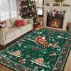 imageASPMIZ Christmas Santa Claus Area Rug 3x5 Washable Non Slip Red Living Room Rugs Low Pile Soft Faux Wool Large Entryway Rug Indoor Winter Floor Carpet for Bedroom Dining Room Christmas DecorationsGreen