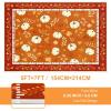 imageASPMIZ Fall Area Rug 5x7 Thanksgiving Rug Washable Non Slip Soft Faux Wool Vintage Autumn Pumpkin Maple Leaves Living Room Rugs Low Pile Fall Decorations for Home Bedroom Dining RoomVintage Pumpkins Leaves