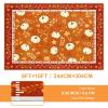 imageASPMIZ Fall Area Rug 5x7 Thanksgiving Rug Washable Non Slip Soft Faux Wool Vintage Autumn Pumpkin Maple Leaves Living Room Rugs Low Pile Fall Decorations for Home Bedroom Dining RoomVintage Pumpkins Leaves