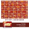 imageASPMIZ Fall Area Rugs 3x5 Plaid Living Room Rug Maple Leaves Washable Rug Orange Bedroom Rugs for Living Room Soft Faux Wool Throw Carpet fpr Entryway Office Nursery RedPlaid Maple Leaf  Red