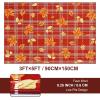 imageASPMIZ Fall Area Rugs 3x5 Plaid Living Room Rug Maple Leaves Washable Rug Orange Bedroom Rugs for Living Room Soft Faux Wool Throw Carpet fpr Entryway Office Nursery RedPlaid Maple Leaf  Red