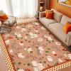 imageASPMIZ Fall Area Rugs 3x5 Plaid Living Room Rug Maple Leaves Washable Rug Orange Bedroom Rugs for Living Room Soft Faux Wool Throw Carpet fpr Entryway Office Nursery RedPumpkin  Orange