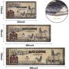 imageASPMIZ Farmhouse Kitchen Mat 3 Piece Cushioned AntiFatigue Kitchen Rugs Non Slip Memory Foam Kitchen Mats and Rugs Waterproof Kitchen Floor Comfort Mats Rooster 18quot x 30quot  18 x 48  18 x 60
