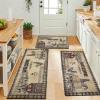 imageASPMIZ Farmhouse Kitchen Mat 3 Piece Cushioned AntiFatigue Kitchen Rugs Non Slip Memory Foam Kitchen Mats and Rugs Waterproof Kitchen Floor Comfort Mats Rooster 18quot x 30quot  18 x 48  18 x 60