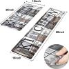 imageASPMIZ Farmhouse Kitchen Rug and Runner Set Washable Cushioned Anti Fatigue Kitchen Mat 2 Pcs Non Slip Waterproof PVC Standing Kitchen Floor Mat for Sink Office Laundry Home 18quot x 48quot  18quot x 30quotKitchen