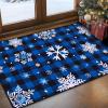 imageASPMIZ Christmas Area Rug 5x7 Snowflake Rugs for Living Room Red Buffalo Plaid Rugs for Bedroom Washable Rug Non Slip Low Pile Carpet for Dinning Room Nursery Checkered Christmas Decoration RedBlue
