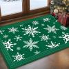 imageASPMIZ Christmas Area Rugs 8x10 Living Room Rug Snowflake Rugs for Bedroom Red Washable Rug Low Pile Winter Non Slip Carpet Soft Faux Wool Throw Carpet for Entryway Office Nursery RedGreen
