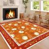 imageASPMIZ Fall Area Rug 5x7 Thanksgiving Rug Washable Non Slip Soft Faux Wool Vintage Autumn Pumpkin Maple Leaves Living Room Rugs Low Pile Fall Decorations for Home Bedroom Dining RoomVintage Pumpkins Leaves