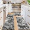 imageASPMIZ Gray Marble Kitchen Mats for Floor 3 Piece Set Modern Waterproof Kitchen Mats Cushioned Anti Fatigue Memory Foam Kitchen Rugs Non Slip Washable Comfort Mats 18quotx 30quot  18quot x 48quot  18quot x 60quotGrey