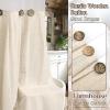 imageASPMIZ Farmhouse Shower Curtain and Liner Set No Hook Shower Curtain with Snap in Liner Fabric Rustic Washable Waterproof Bathroom Curtains with Button Mesh Top Window Pink Striped 71x 74Linen Color
