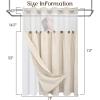 imageASPMIZ Farmhouse Shower Curtain and Liner Set No Hook Shower Curtain with Snap in Liner Fabric Rustic Washable Waterproof Bathroom Curtains with Button Mesh Top Window Pink Striped 71x 74Linen Color
