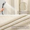 imageASPMIZ Farmhouse Shower Curtain and Liner Set No Hook Shower Curtain with Snap in Liner Fabric Rustic Washable Waterproof Bathroom Curtains with Button Mesh Top Window Pink Striped 71x 74Linen Color