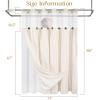 imageASPMIZ Farmhouse Shower Curtain and Liner Set No Hook Shower Curtain with Snap in Liner Fabric Rustic Washable Waterproof Bathroom Curtains with Button Mesh Top Window Pink Striped 71x 74Beige Striped