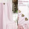 imageASPMIZ Farmhouse Shower Curtain and Liner Set No Hook Shower Curtain with Snap in Liner Fabric Rustic Washable Waterproof Bathroom Curtains with Button Mesh Top Window Pink Striped 71x 74Pink Striped