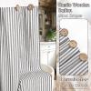 imageASPMIZ Farmhouse Shower Curtain and Liner Set No Hook Shower Curtain with Snap in Liner Fabric Rustic Washable Waterproof Bathroom Curtains with Button Mesh Top Window Pink Striped 71x 74Brown Striped